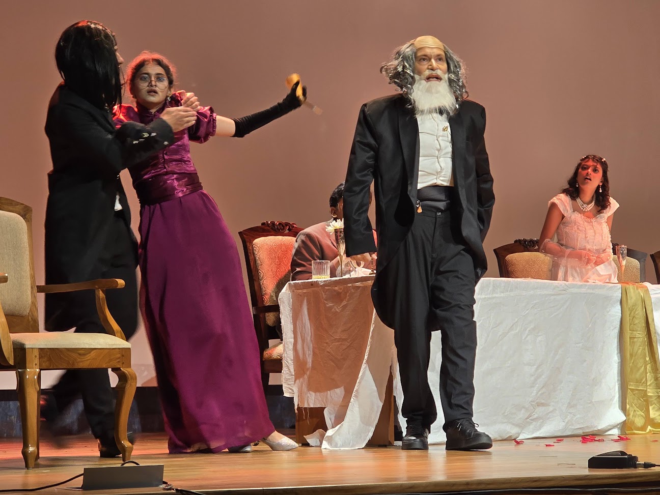 Stills from the Show — The Wedding comedic exchange